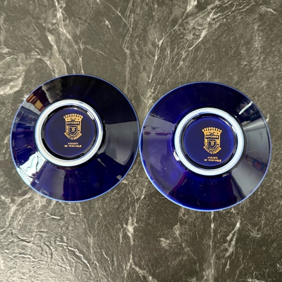 LIMOGES Porcelain Teacups and Saucers (Set of 2) - Picture 10 of 16